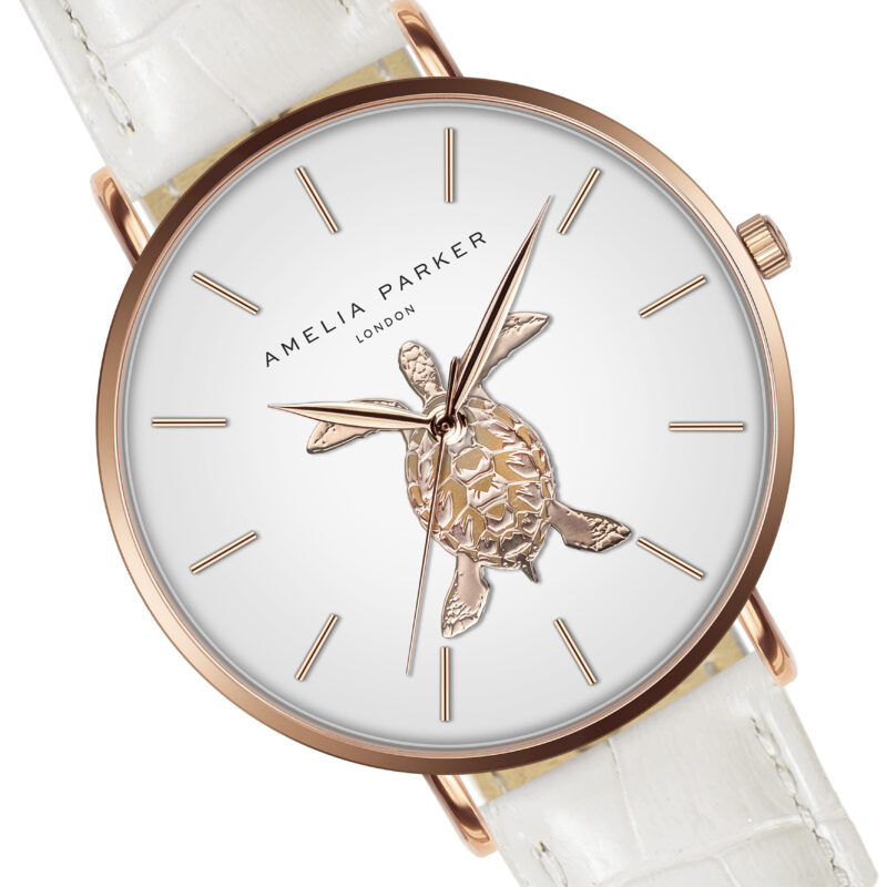 Rose Turtle White Leather - Image 12