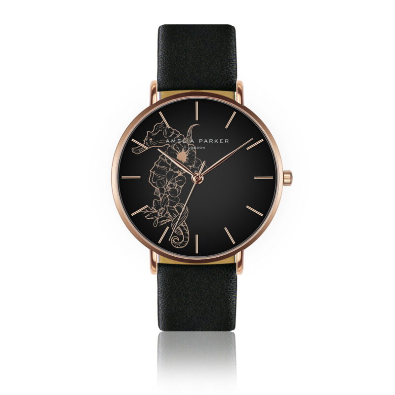 Fossil Black Leather
