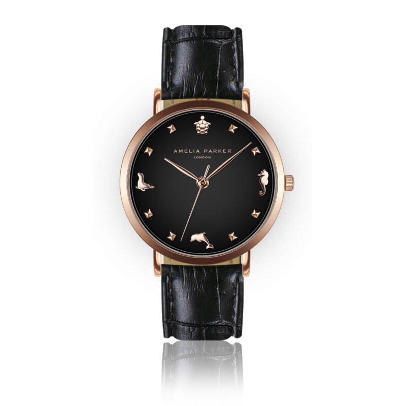 Gold Charm Black Leather - Image 8