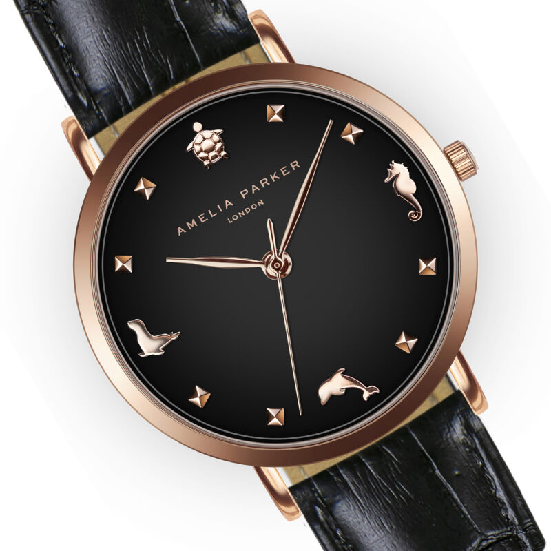 Gold Charm Black Leather - Image 5
