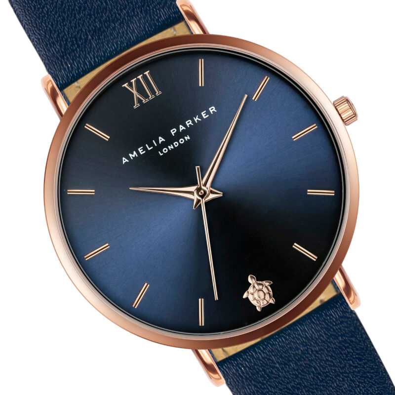 Midnight Sky Dark blue Leather - Image 12