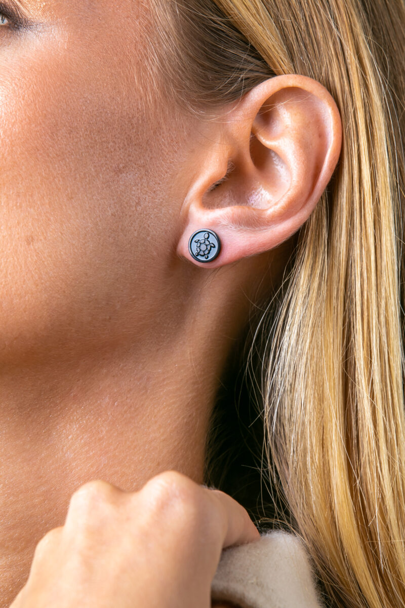 Coralia Earrings in Black - Image 6
