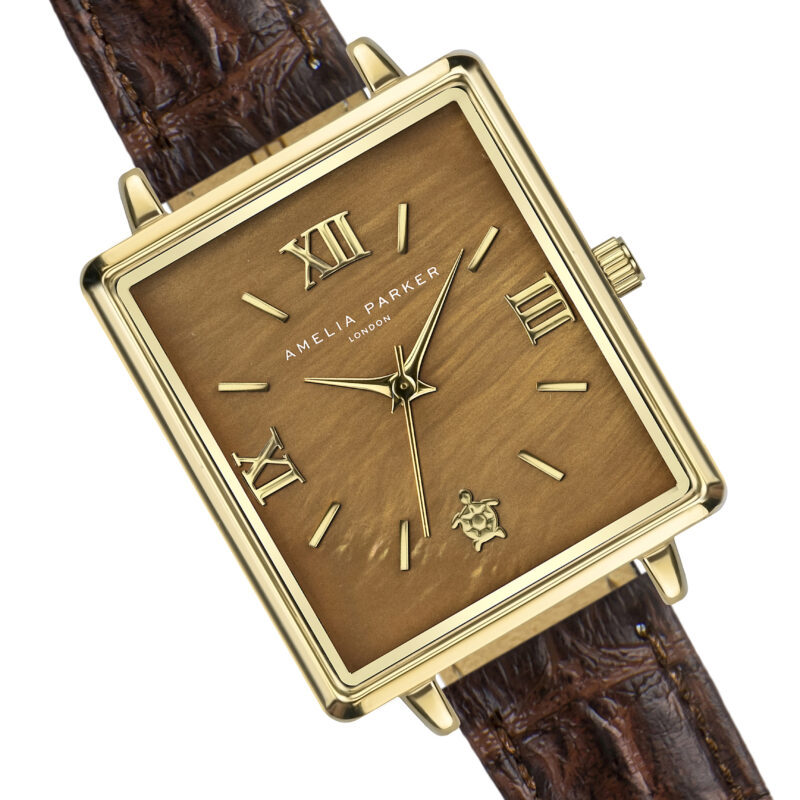 Boracay Brown croco Padded and stitched smooth - Image 11