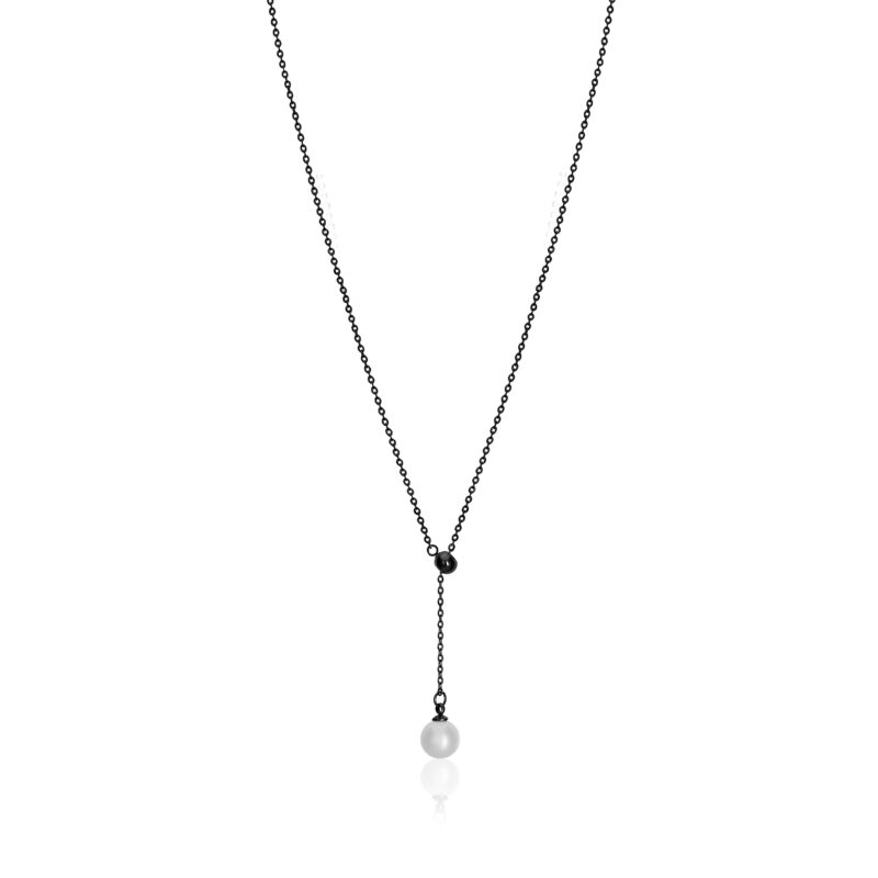 Raindrop Necklace in Black - Image 6