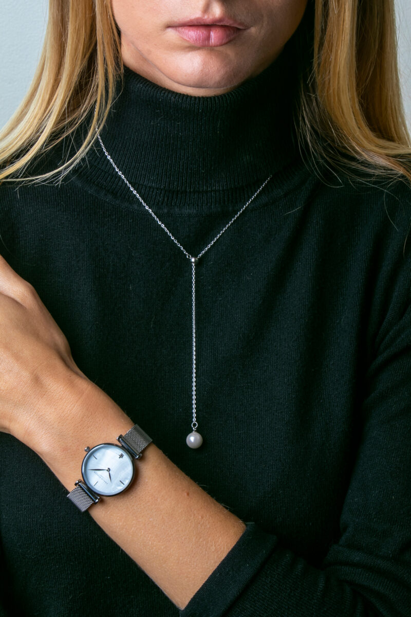 Raindrop Necklace in Silver - Image 15
