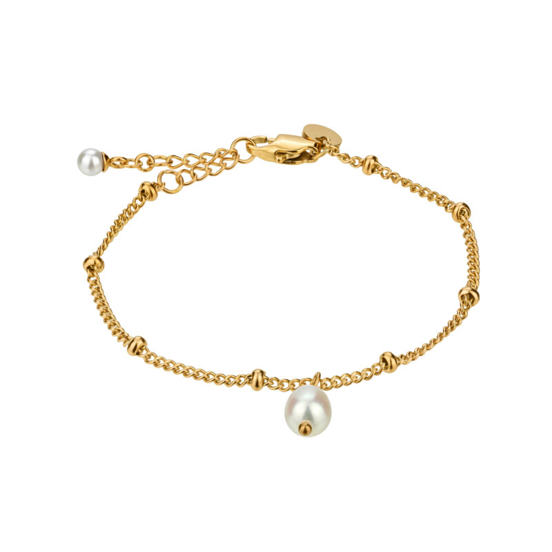 Berthe Pearl Gold Bracelet - Image 4