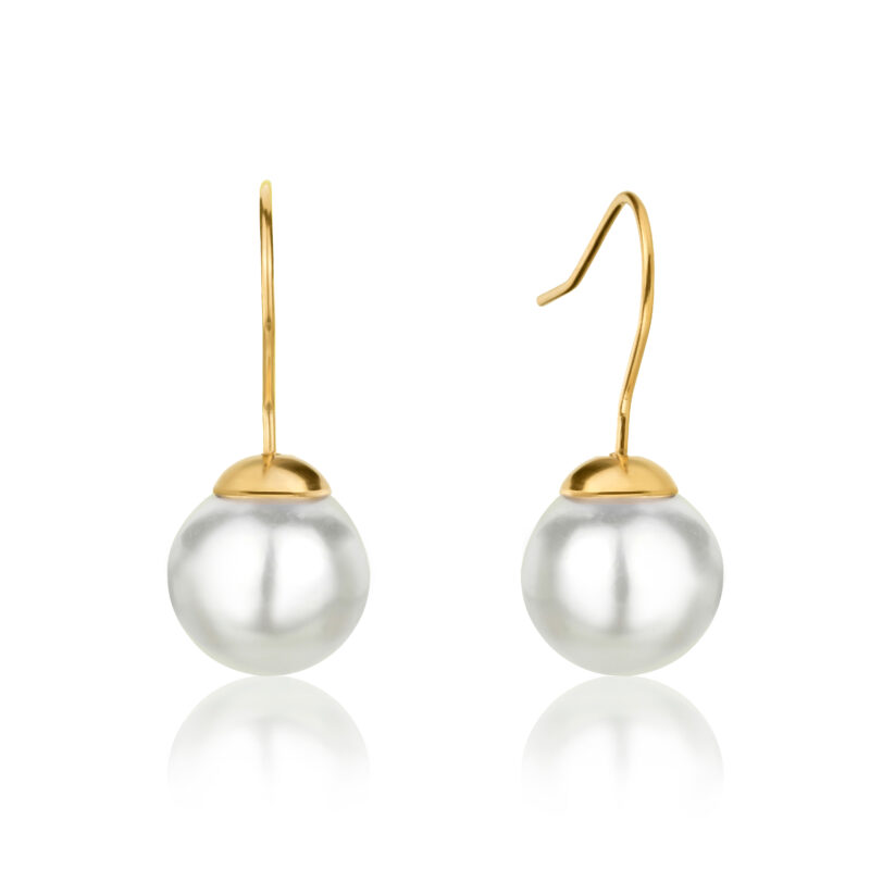 Daphne Pearl Gold Hook Earrings - Image 4