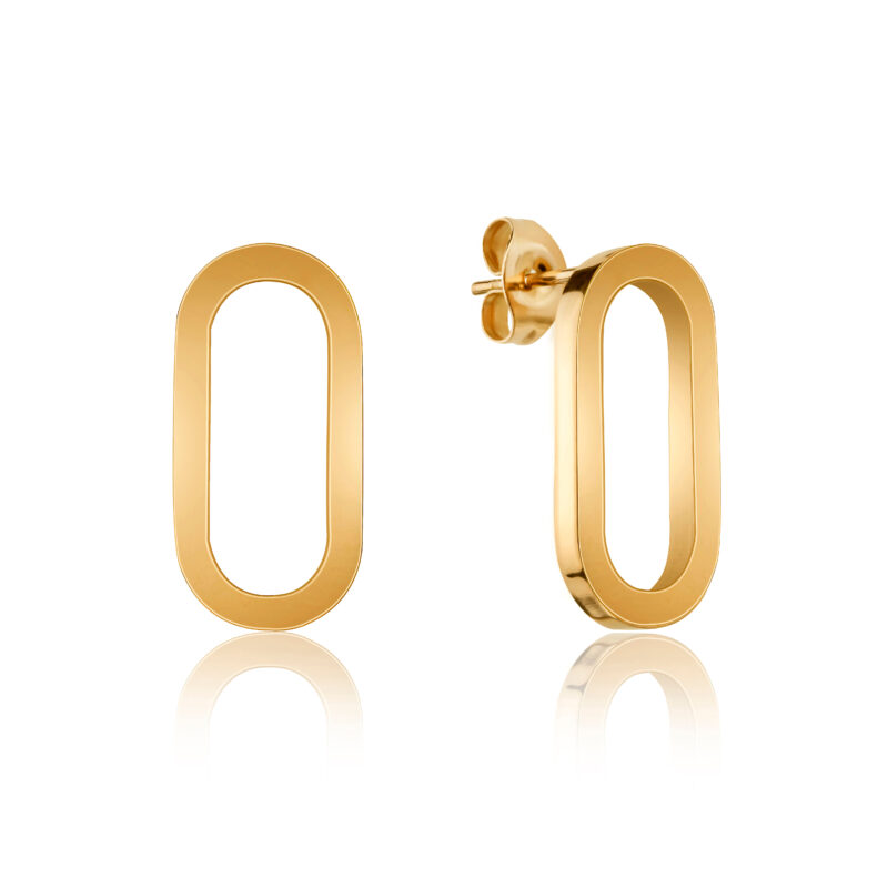 Emma Gold Stud Earrings - Image 4