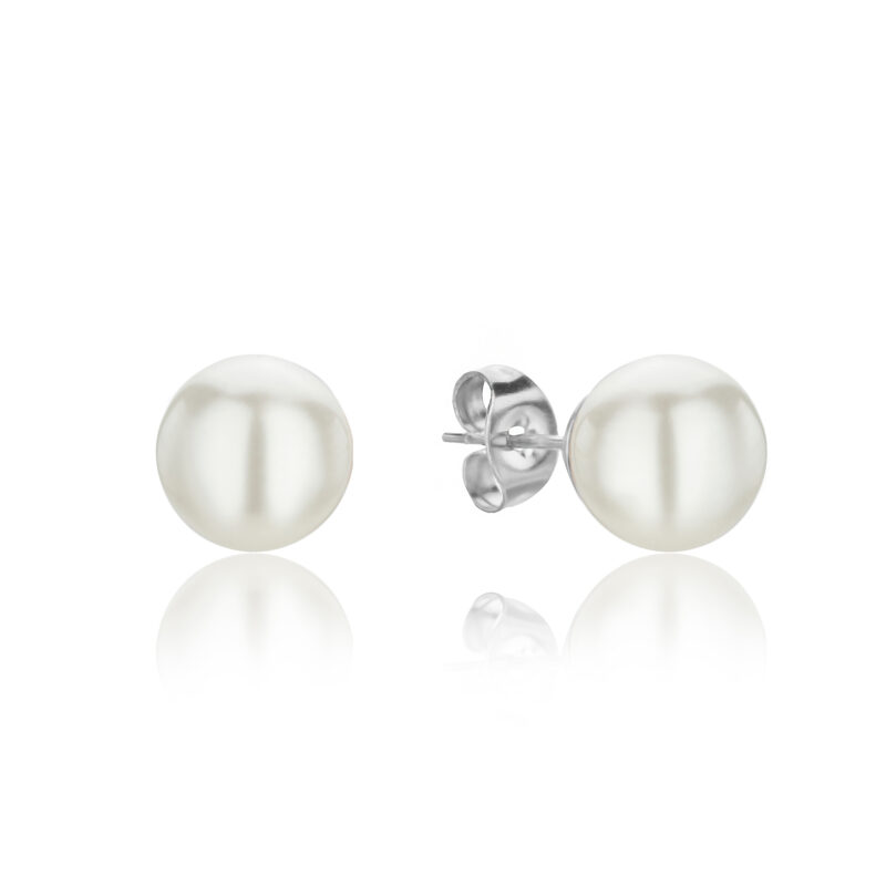 Diane Pearl Silver Stud Earrings - Image 7