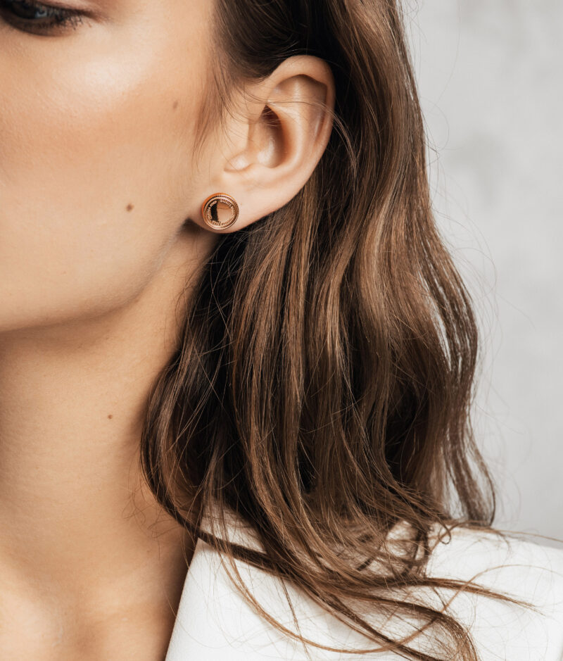 Claudia Rose Gold Stud Earrings - Image 5
