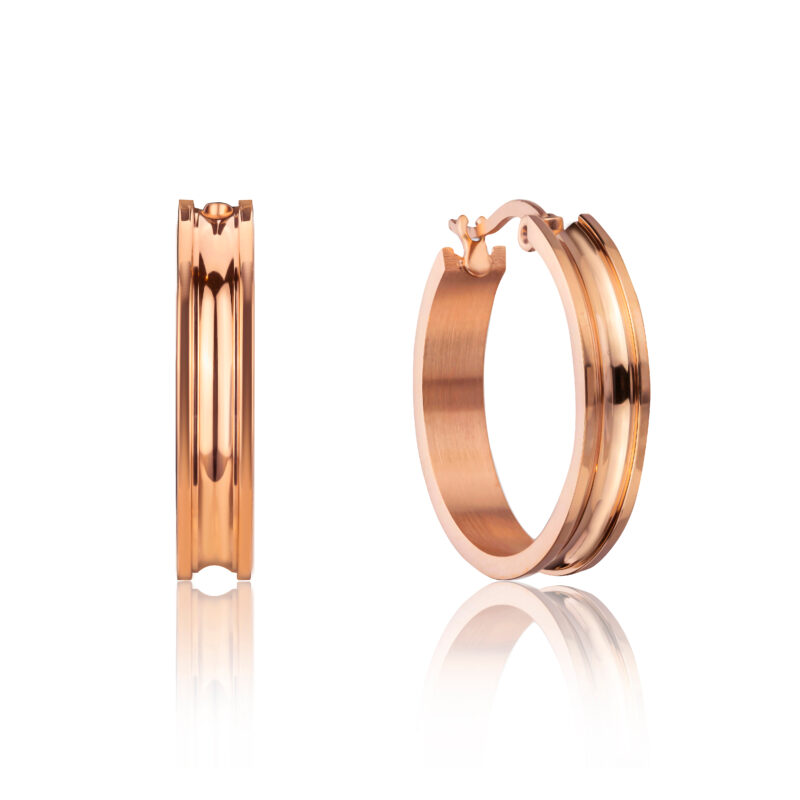 Harriet Rose Gold Hoop Earrings - Image 7