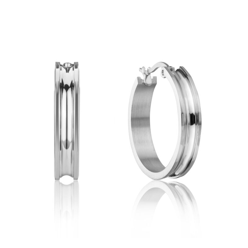 Harriet Silver Hoop Earrings - Image 7