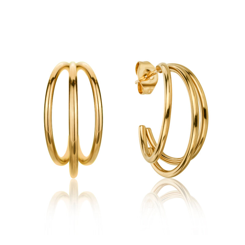 Florine Gold Hoop Earrings - Image 7
