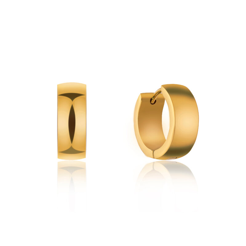 Lize Gold Hoop Earrings - Image 7