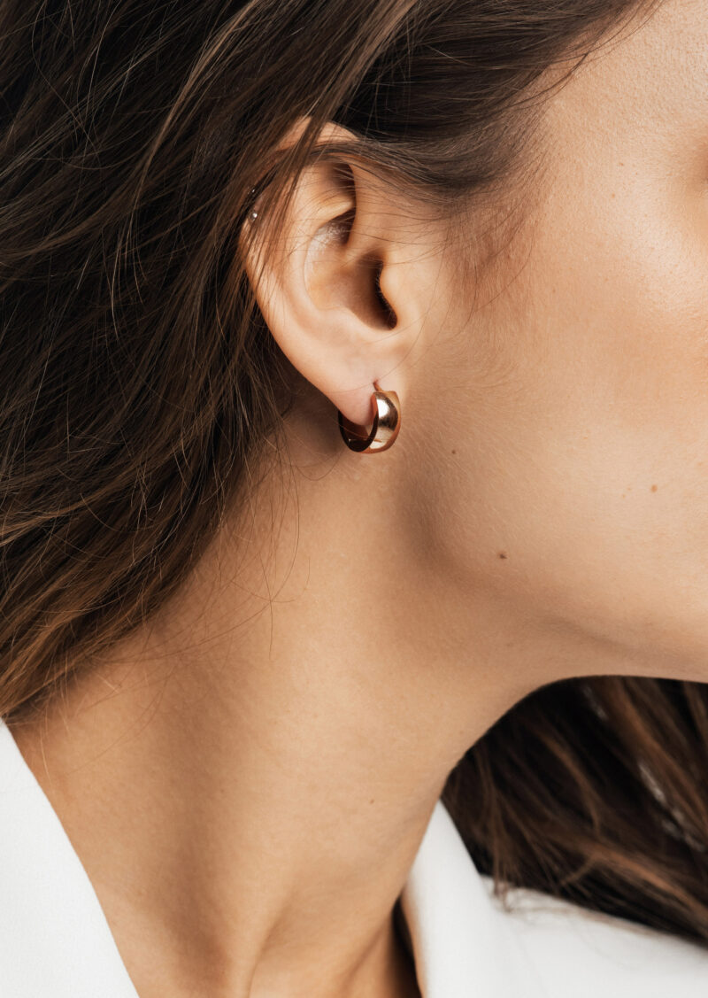 Lize Rose Gold Hoop Earrings - Image 8