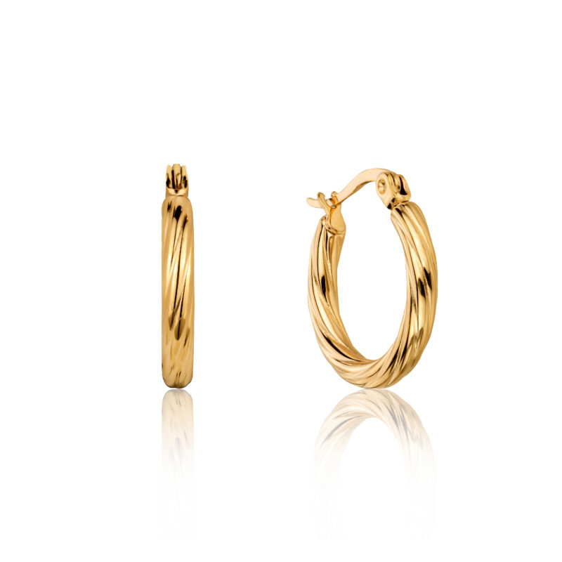 Maria Gold Hoop Earrings - Image 4