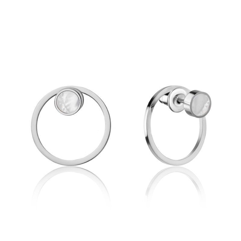 Emilia Silver Stud Earrings - Image 9