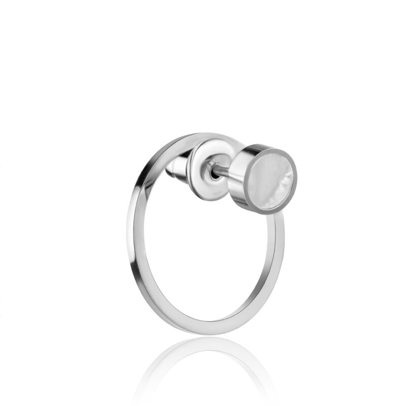 Emilia Silver Stud Earrings - Image 3