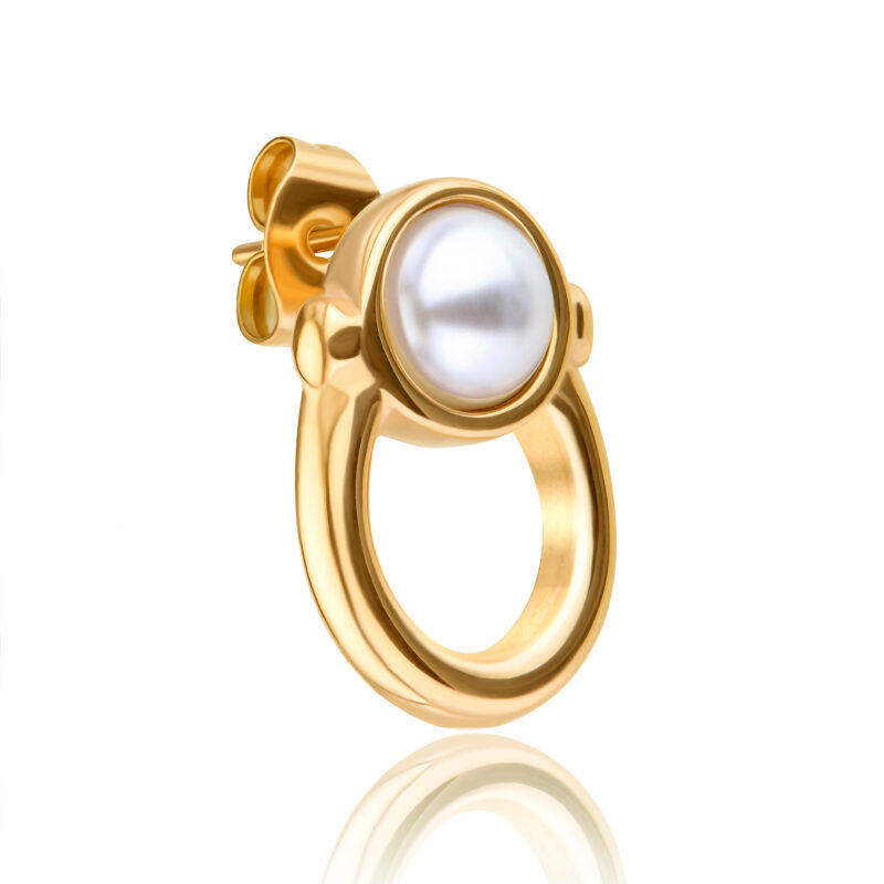 Maja Gold Stud Earrings - Image 8
