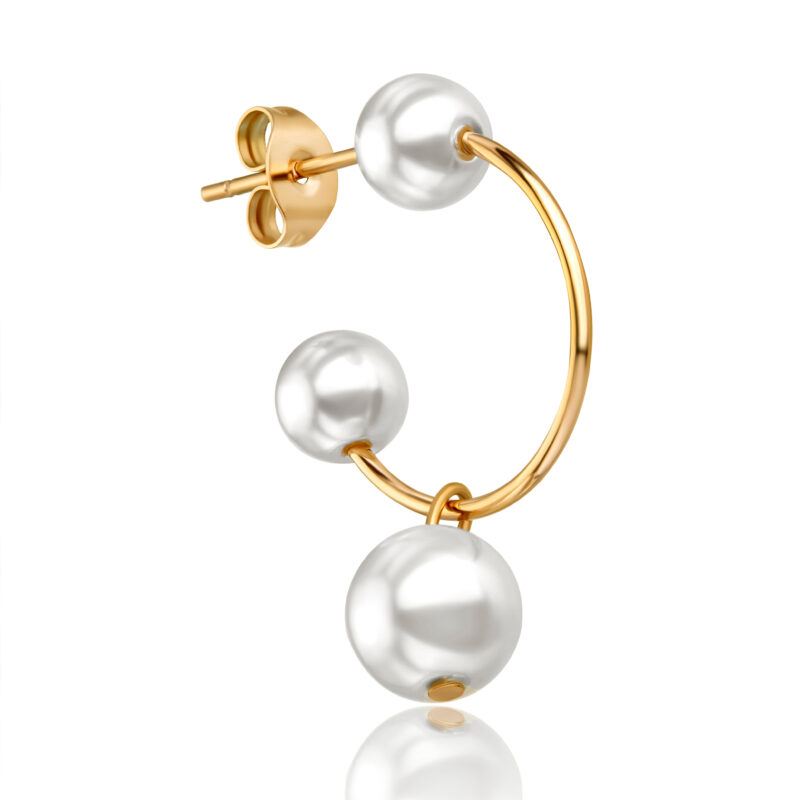 Klara Gold Stud Earrings - Image 7