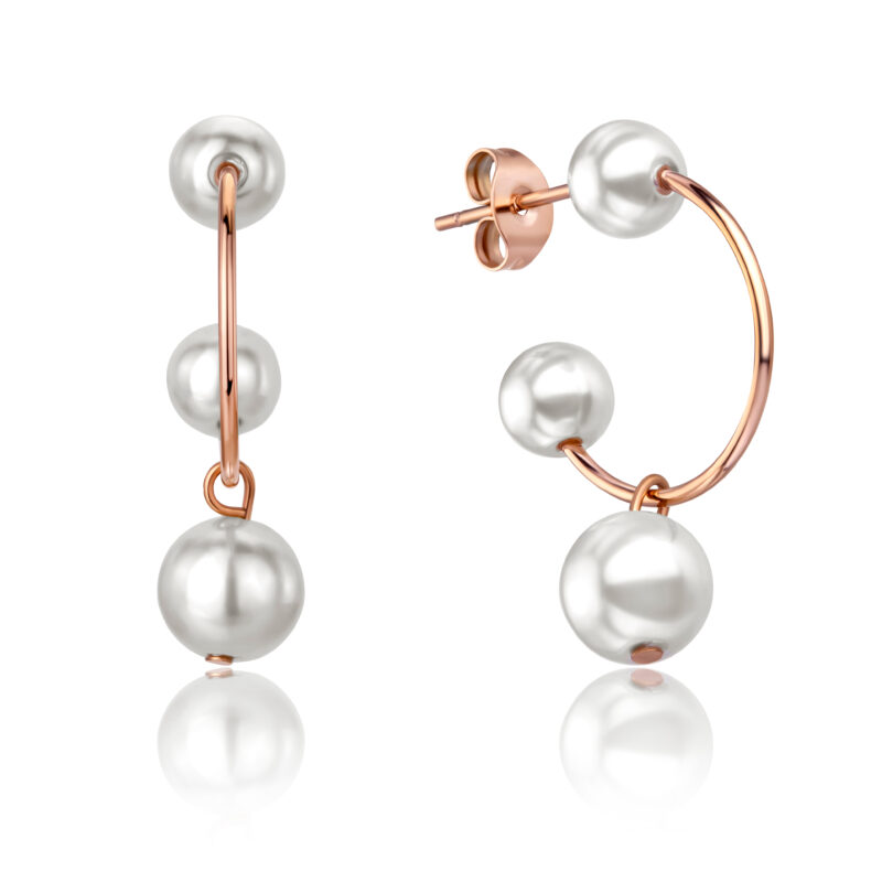 Klara Rose Gold Stud Earrings - Image 5