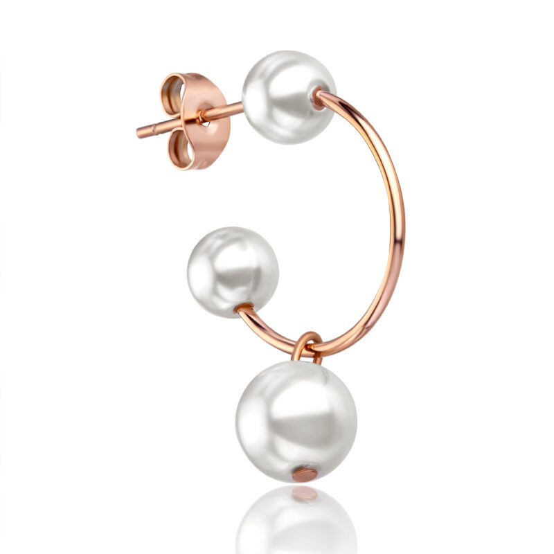 Klara Rose Gold Stud Earrings - Image 3