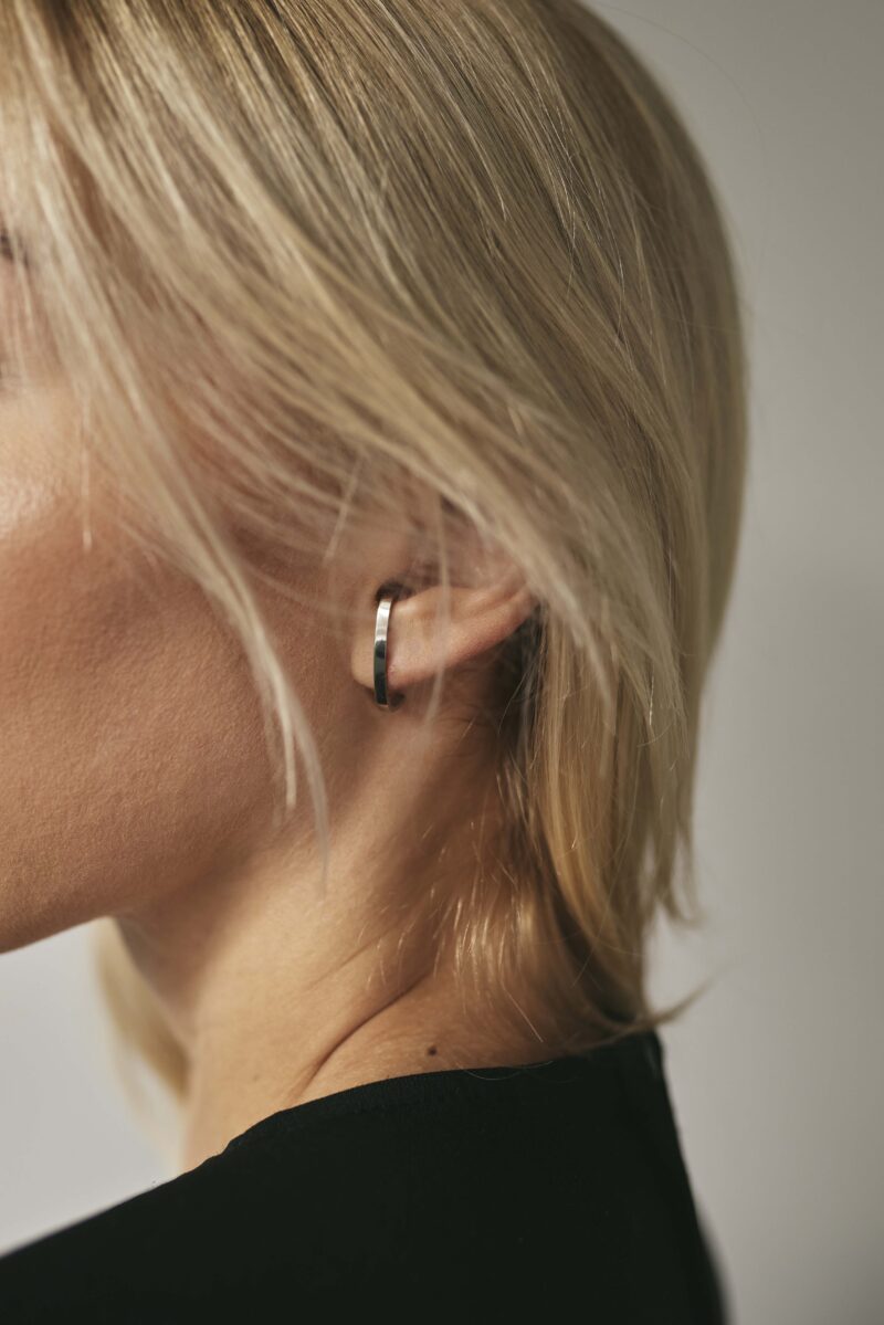 Ulla Silver Stud Earrings - Image 10