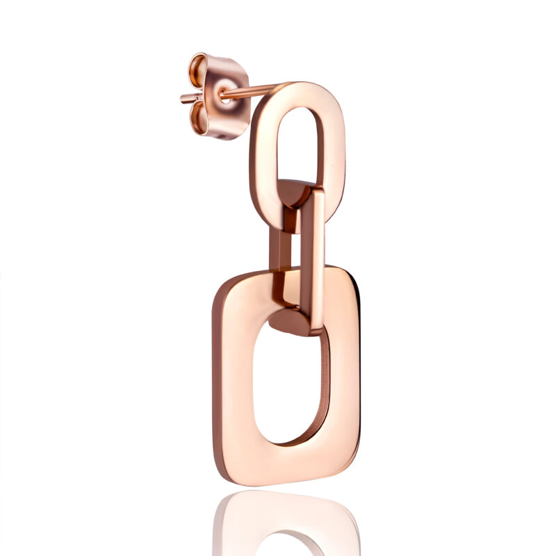 Laura Rose Gold Stud Earrings - Image 11