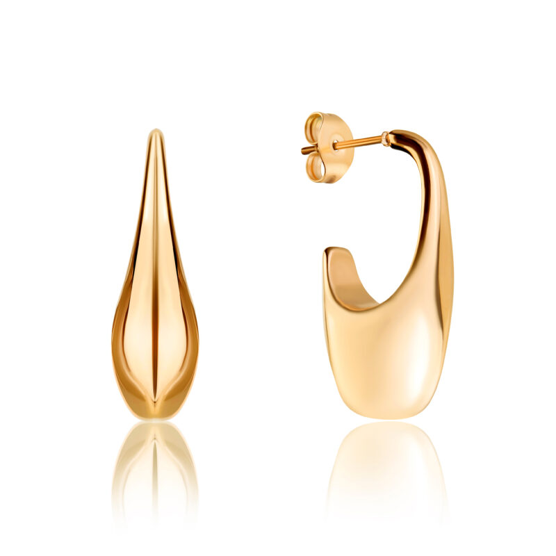 Iris Gold Stud Earrings - Image 5