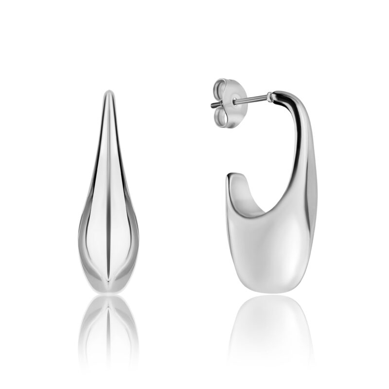 Iris Silver Stud Earrings - Image 9