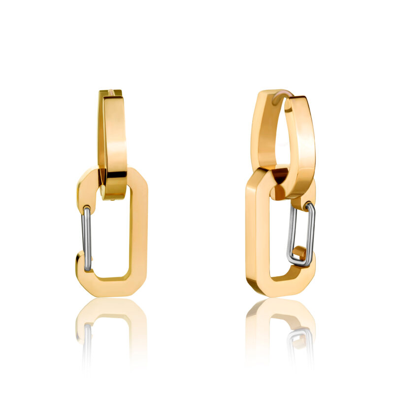 Vesta Gold Huggie Earrings - Image 11