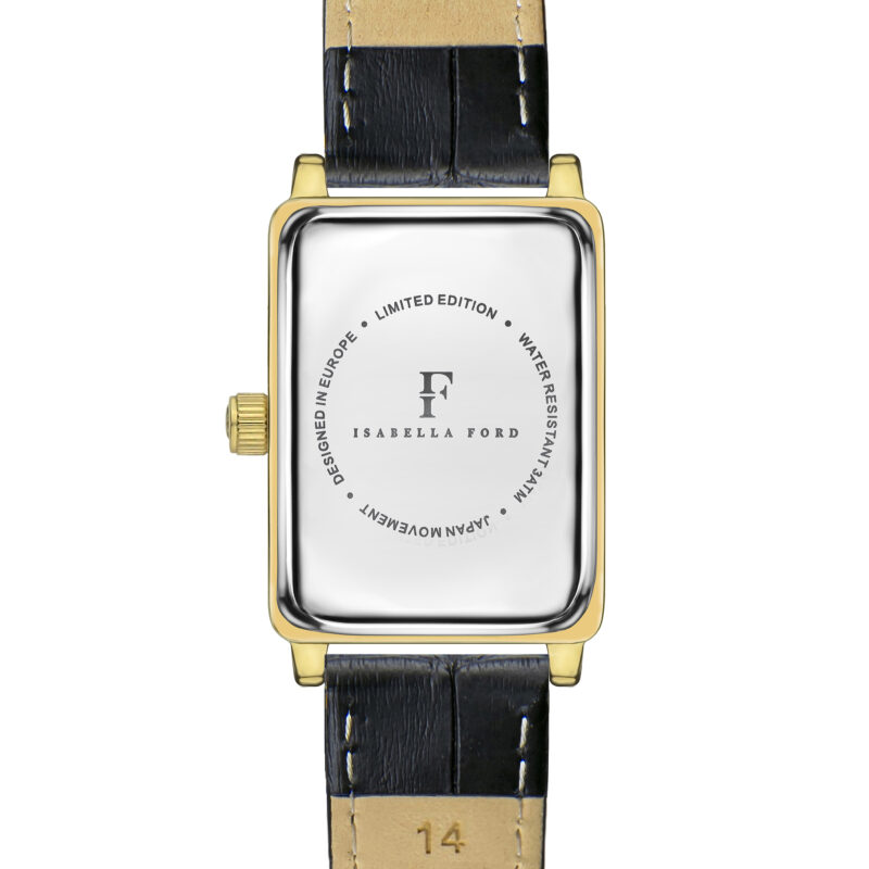 Adelaide Black  Padded and stitched croco - Image 13