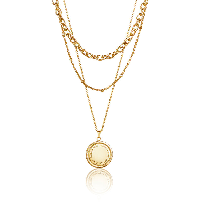 Arielle Trinity Gold Necklace - Image 7