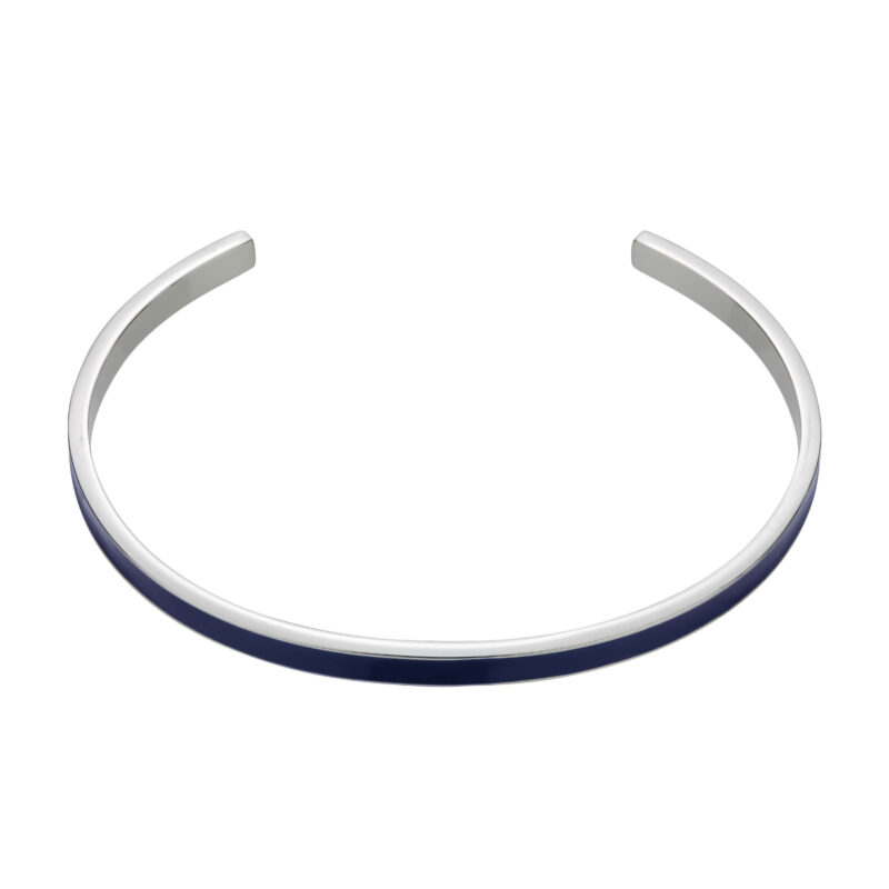Bergamo  Bracelet  Dark blue Genuine Leather/Stainless steel - Image 5