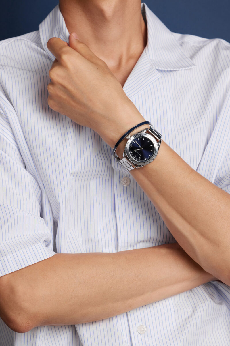 Bergamo  Bracelet  Dark blue Genuine Leather/Stainless steel - Image 6