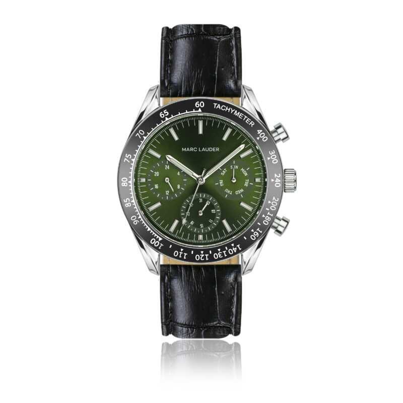 Lisbon Green Sunray  Genuine calf croco leather - Image 8