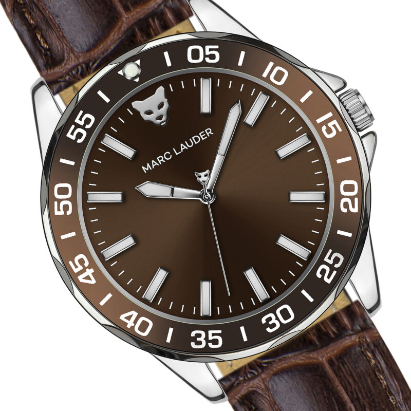 Ljublijana Chocolate brown sunray Padded and stitched croco Genuine calf leather - Image 3