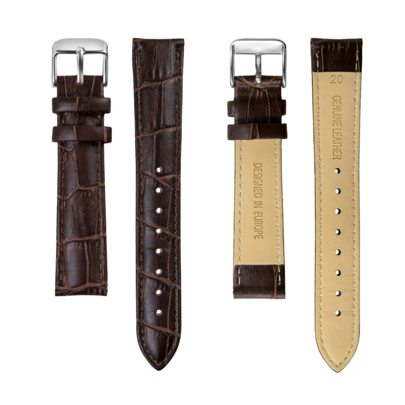 Ljublijana Chocolate brown sunray Padded and stitched croco Genuine calf leather - Image 11