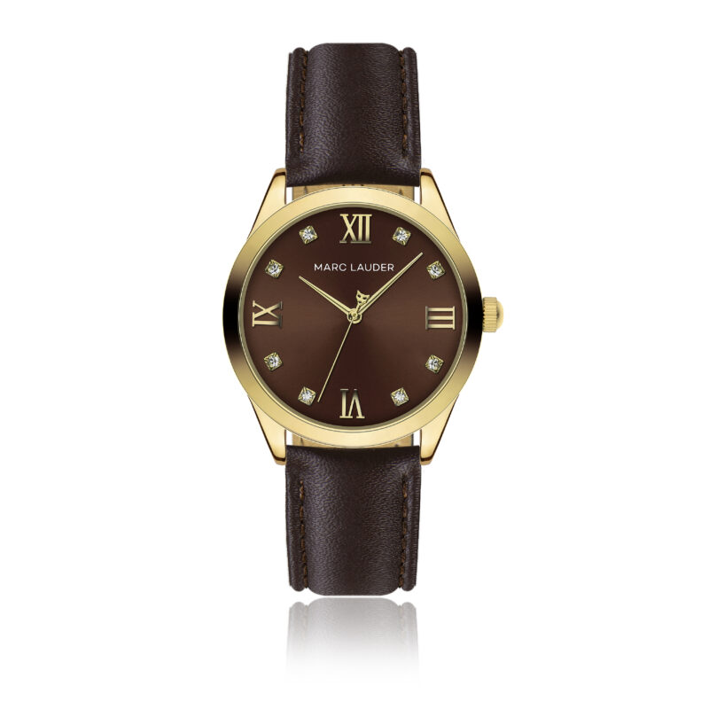Marrakech  Brown sunray  Padded and stitched smooth Genuine calf leather