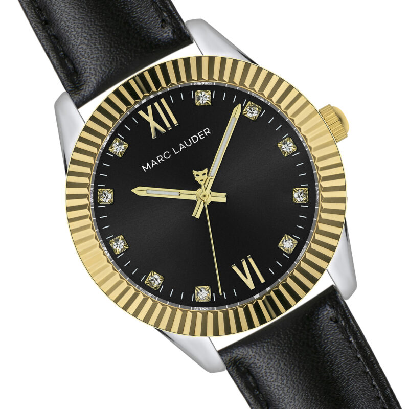 Edinburgh Black  Padded and stitched smooth Genuine calf leather - Image 3