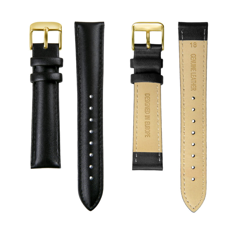 Edinburgh Black  Padded and stitched smooth Genuine calf leather - Image 6