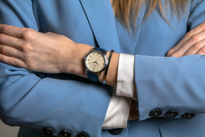 Zurich white dial blue leather - Image 26