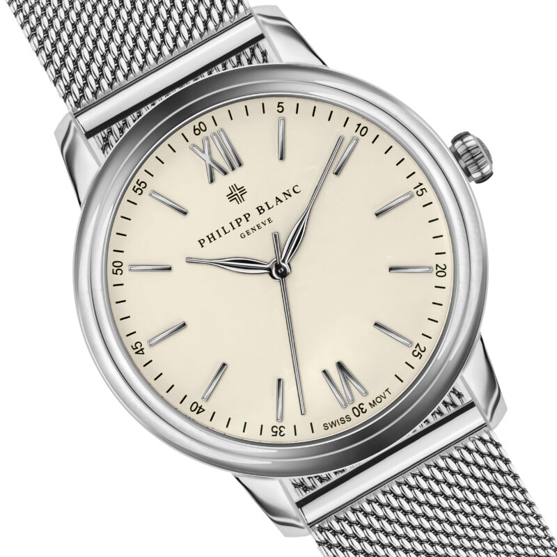 Geneva white dial silver mesh - Image 22