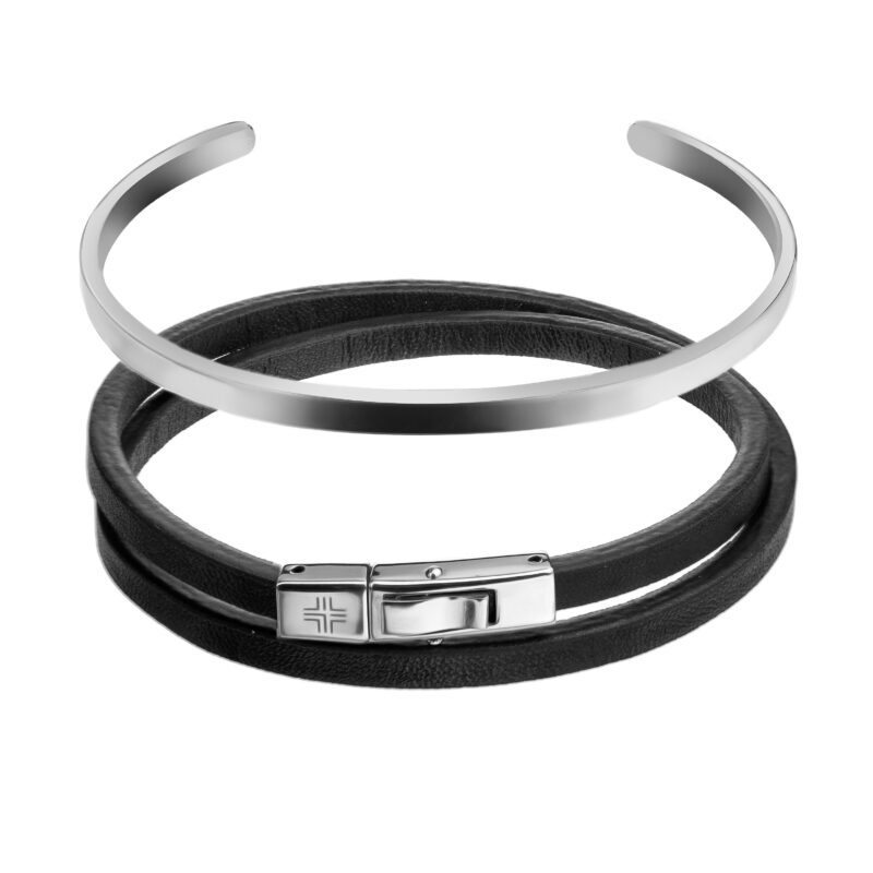 Gift set Black/Silver Genuine leather/Stainless steel - Image 11