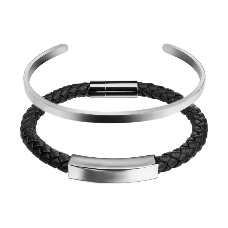 Gift set Black/Silver Genuine leather/Stainless steel - Image 11