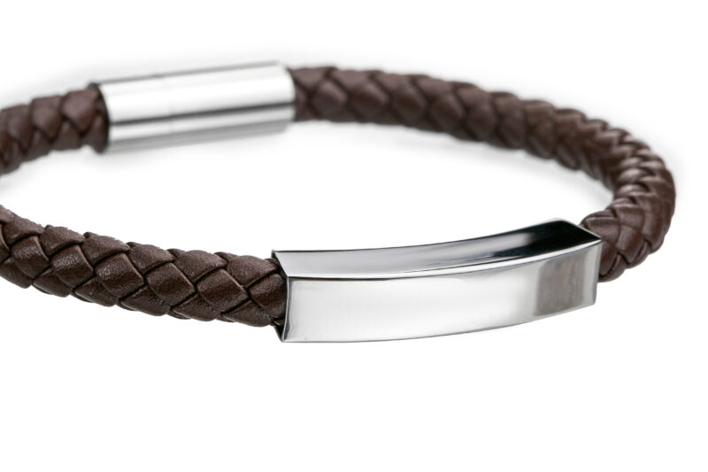 Gift set Dark brown/Silver Genuine leather/Stainless steel - Image 4