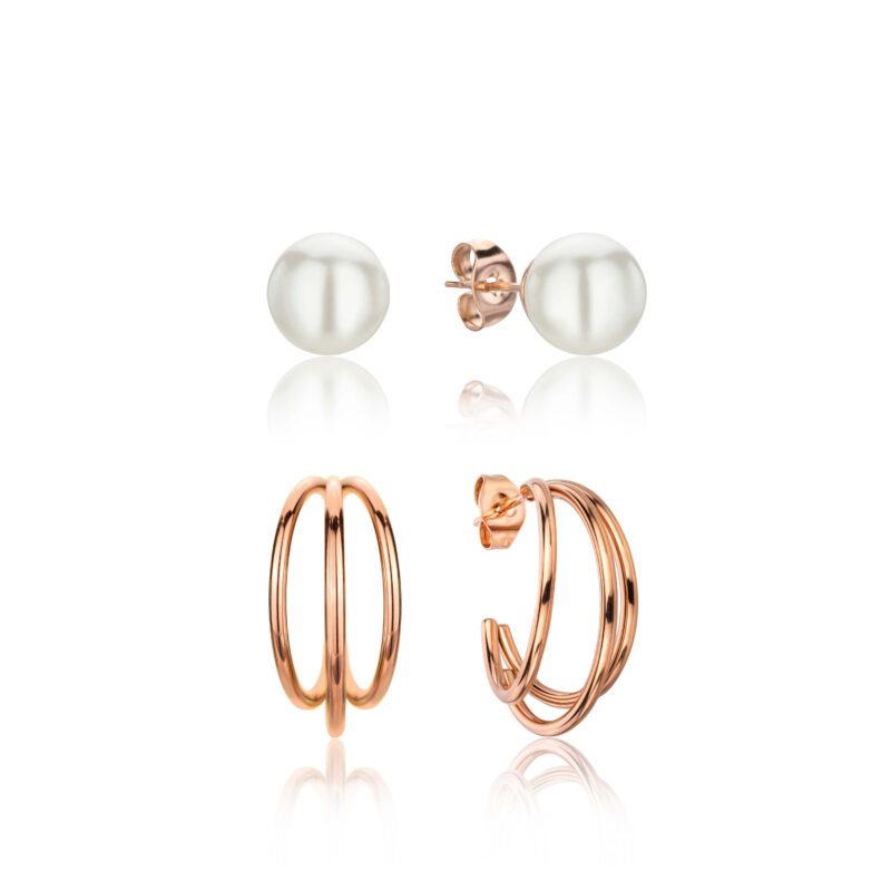 Diane Pearl Set in Rose gold - Image 2