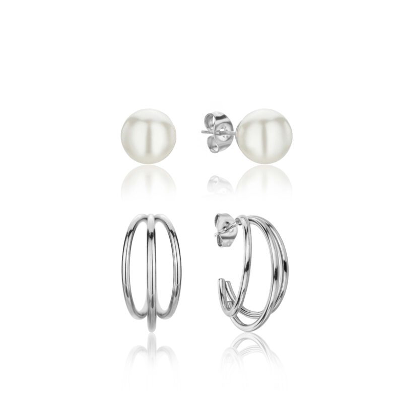 Diane Pearl Set in Silver