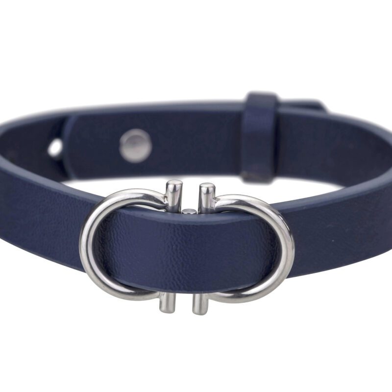 Henry Dark blue/Silver Genuine Leather/Stainless steel - Image 2