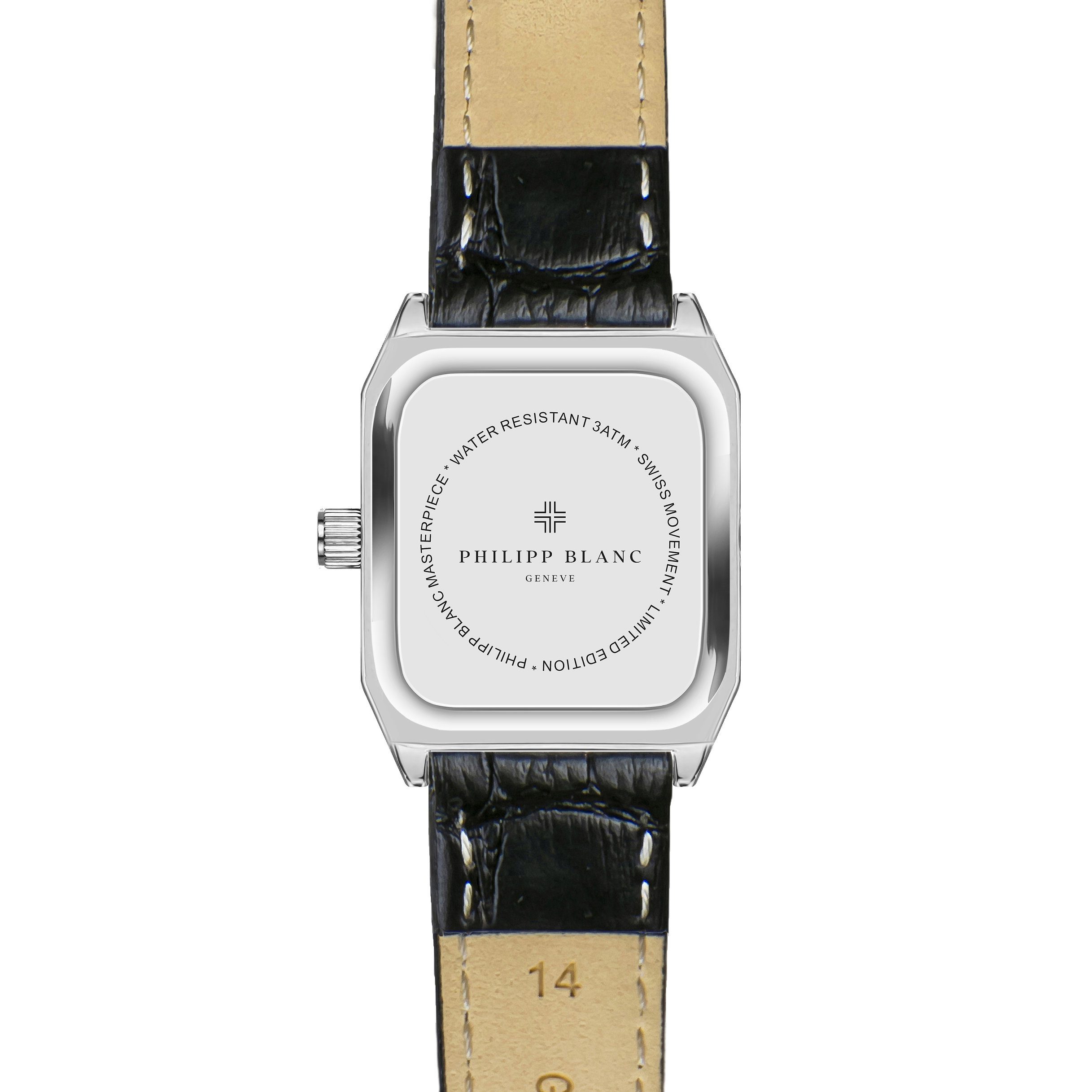 Delémont Black Padded and stitched croco - Image 4